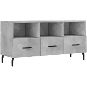 vidaXL Tv-meubel 102x36x50 cm bewerkt hout betongrijs