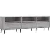 vidaXL Tv-meubel 150x30x44,5 cm bewerkt hout grijs sonoma eikenkleurig