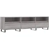 vidaXL Tv-meubel 150x30x44,5 cm bewerkt hout grijs sonoma eikenkleurig
