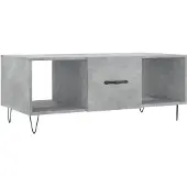 vidaXL Salontafel 102x50x40 cm bewerkt hout betongrijs