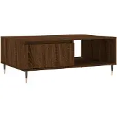 vidaXL Salontafel 90x60x35 cm bewerkt hout bruin eikenkleur