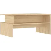 vidaXL Salontafel 90x55x42,5 cm bewerkt hout sonoma eikenkleurig
