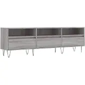 vidaXL Tv-meubel 150x30x44,5 cm bewerkt hout grijs sonoma eikenkleurig