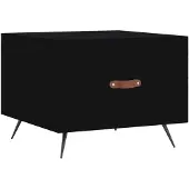 vidaXL Salontafel 50x50x40 cm bewerkt hout zwart