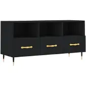 vidaXL Tv-meubel 102x36x50 cm bewerkt hout zwart