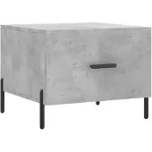 vidaXL Salontafel 50x50x40 cm bewerkt hout betongrijs