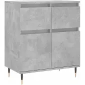 vidaXL Dressoir 60x35x70 cm bewerkt hout betongrijs