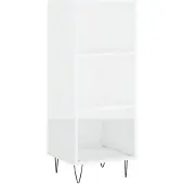 vidaXL Dressoir 34,5x32,5x90 cm bewerkt hout hoogglans wit