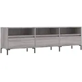 vidaXL Tv-meubel 150x30x44,5 cm bewerkt hout grijs sonoma eikenkleurig