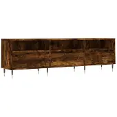 vidaXL Tv-meubel 150x30x44,5 cm bewerkt hout gerookt eikenkleurig