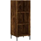 vidaXL Dressoir 34,5x32,5x90 cm bewerkt hout gerookt eikenkleurig
