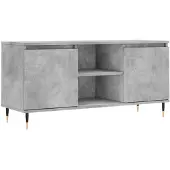vidaXL Tv-meubel 104x35x50 cm bewerkt hout betongrijs