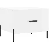 vidaXL Salontafel 50x50x40 cm bewerkt hout hoogglans wit