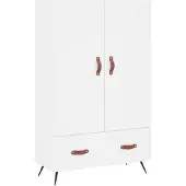 vidaXL Hoge kast 69,5x31x115 cm bewerkt hout wit