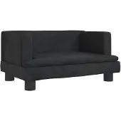 vidaXL Hondenmand 60x40x30 cm fluweel zwart