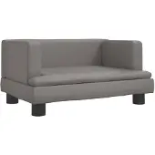 vidaXL Hondenmand 60x40x30 cm kunstleer grijs