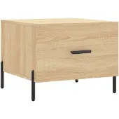 vidaXL Salontafel 50x50x35 cm bewerkt hout sonoma eikenkleurig