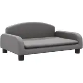 vidaXL Hondenmand 70x45x30 cm kunstleer grijs