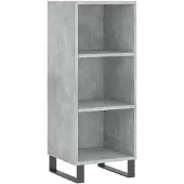 vidaXL Dressoir 34,5x32,5x90 cm bewerkt hout betongrijs