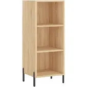 vidaXL Dressoir 34,5x32,5x90 cm bewerkt hout sonoma eikenkleurig