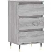 vidaXL Dressoir 40x35x70 cm bewerkt hout grijs sonoma