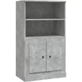 vidaXL Hoge kast 60x35,5x103,5 cm bewerkt hout betongrijs