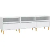 vidaXL Tv-meubel 150x30x44,5 cm bewerkt hout wit