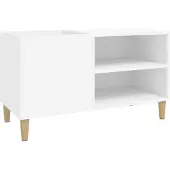 vidaXL Platenkast 84,5x38x48 cm bewerkt hout wit