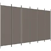 vidaXL Kamerscherm met 6 panelen 300x220 cm stof antracietkleurig