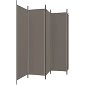 vidaXL Kamerscherm met 5 panelen 250x200 cm stof antracietkleurig
