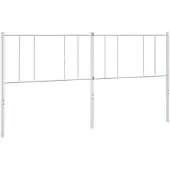vidaXL Vervangend hoofdbord 180 cm metaal wit