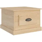 vidaXL Salontafel 50x50x35 cm bewerkt hout sonoma eikenkleurig