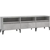 vidaXL Tv-meubel 150x30x44,5 cm bewerkt hout betongrijs