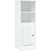 vidaXL Hoge kast 36x35,5x103,5 cm bewerkt hout hoogglans wit