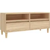 Super Merchant Tv-meubel 100x34,5x44,5 cm bewerkt hout sonoma eikenkleurig