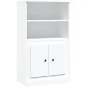 vidaXL Hoge kast 60x35,5x103,5 cm bewerkt hout wit