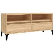 vidaXL Tv-meubel 100x34,5x44,5 cm bewerkt hout sonoma eikenkleurig