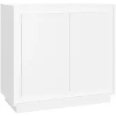 vidaXL Dressoir 80x34x75 cm bewerkt hout wit