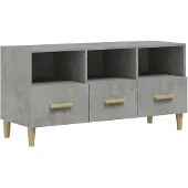 vidaXL Tv-meubel 102x36x50 cm bewerkt hout betongrijs
