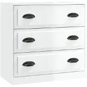 vidaXL Dressoir 70x35x67,5 cm bewerkt hout hoogglans wit