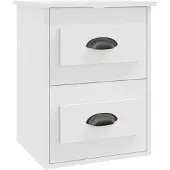 vidaXL Nachtkastje wandgemonteerd 41,5x36x53 cm wit