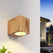 LumenXL Elegante wandlamp voor buiten in houtlook - Giulia