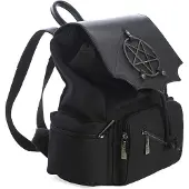 Banned - Gothic Rugtas - Moloch Pentagram - voor Vrouwen - zwart - Maat Standard