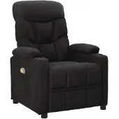 vidaXL Massagestoel stof zwart