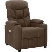vidaXL Massagestoel stof bruin