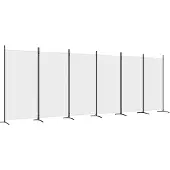 vidaXL Kamerscherm met 6 panelen 520x180 cm stof wit