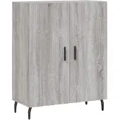 vidaXL Dressoir 69,5x34x90 cm bewerkt hout grijs sonoma eikenkleurig