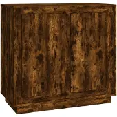 vidaXL Dressoir 80x34x75 cm bewerkt hout gerookt eikenkleurig