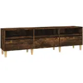 vidaXL Tv-meubel 150x30x44,5 cm bewerkt hout gerookt eikenkleurig