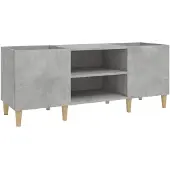 vidaXL Platenkast 121x38x48 cm bewerkt hout betongrijs